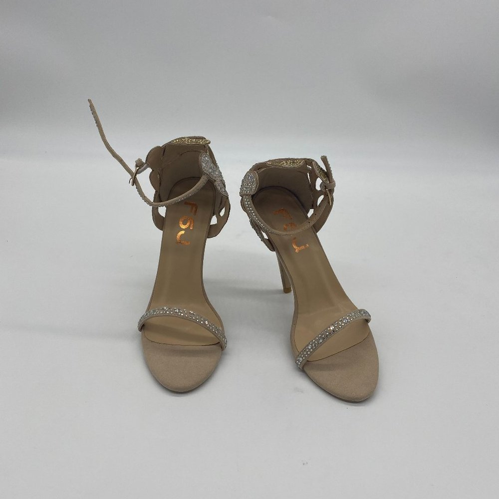 FSJ Open Toe Rhinestone Heels Stilettos Sandals - Picture 2 of 12